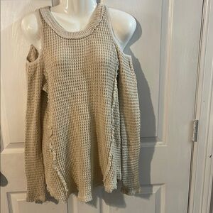 Elan Off-Shoulder Knit Sweater in Cream